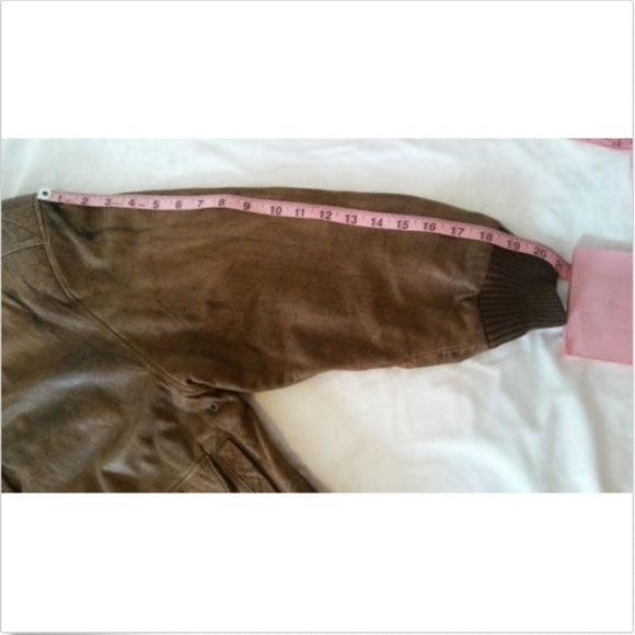 Outdoor Exchange Bomber Leather Jacket Size M - Picture 6 of 8